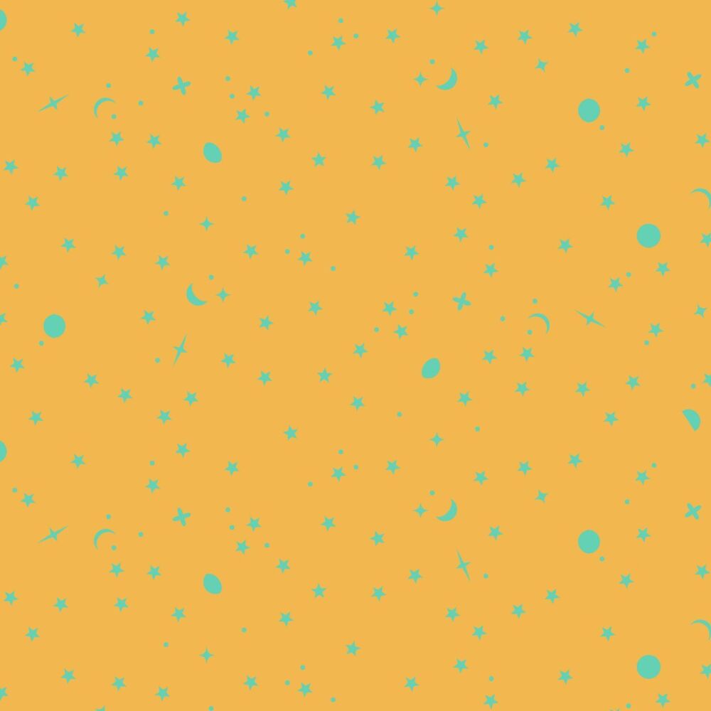 Tula Pink True Colors 2025 Space Sprinkles Papaya Cotton Fabric