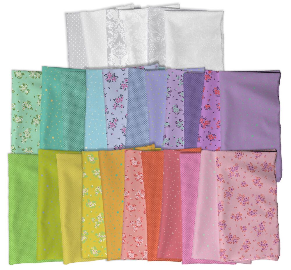 Tula Pink True Colors 2025 Full Collection 28 Cotton Fabric Full Metre Bundle - Cut By LJF