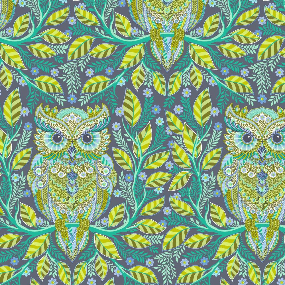 Tula Pink Full Moon Forest II Hootie Patootie Starlight Cotton Fabric per metre