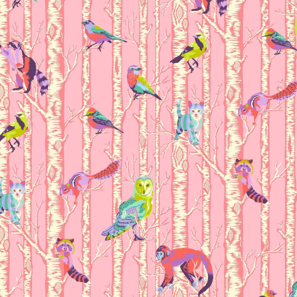 Tula Pink Full Moon Forest II Family Tree Honey Cotton Fabric
