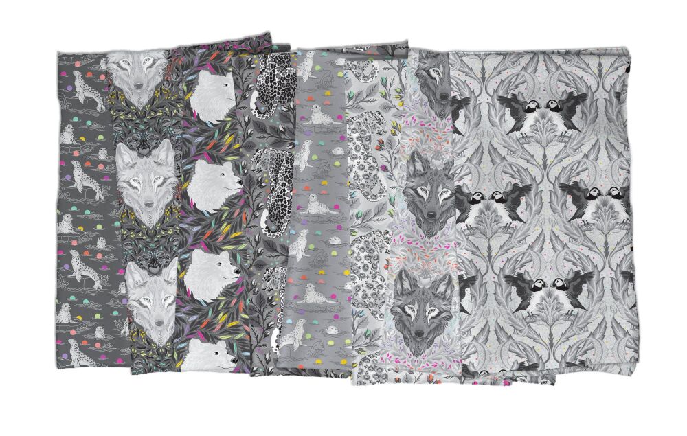 PRE-ORDER GW NOV 2025 Tula Pink Graywork 8 Cotton Fabric 2 Metre Bundle £240 - Cut By LJF