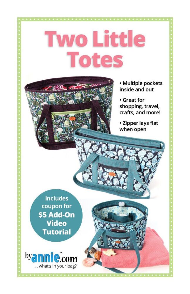 PRE-ORDER JUNE 2025 ByAnnie Two Little Totes Pattern PBA314