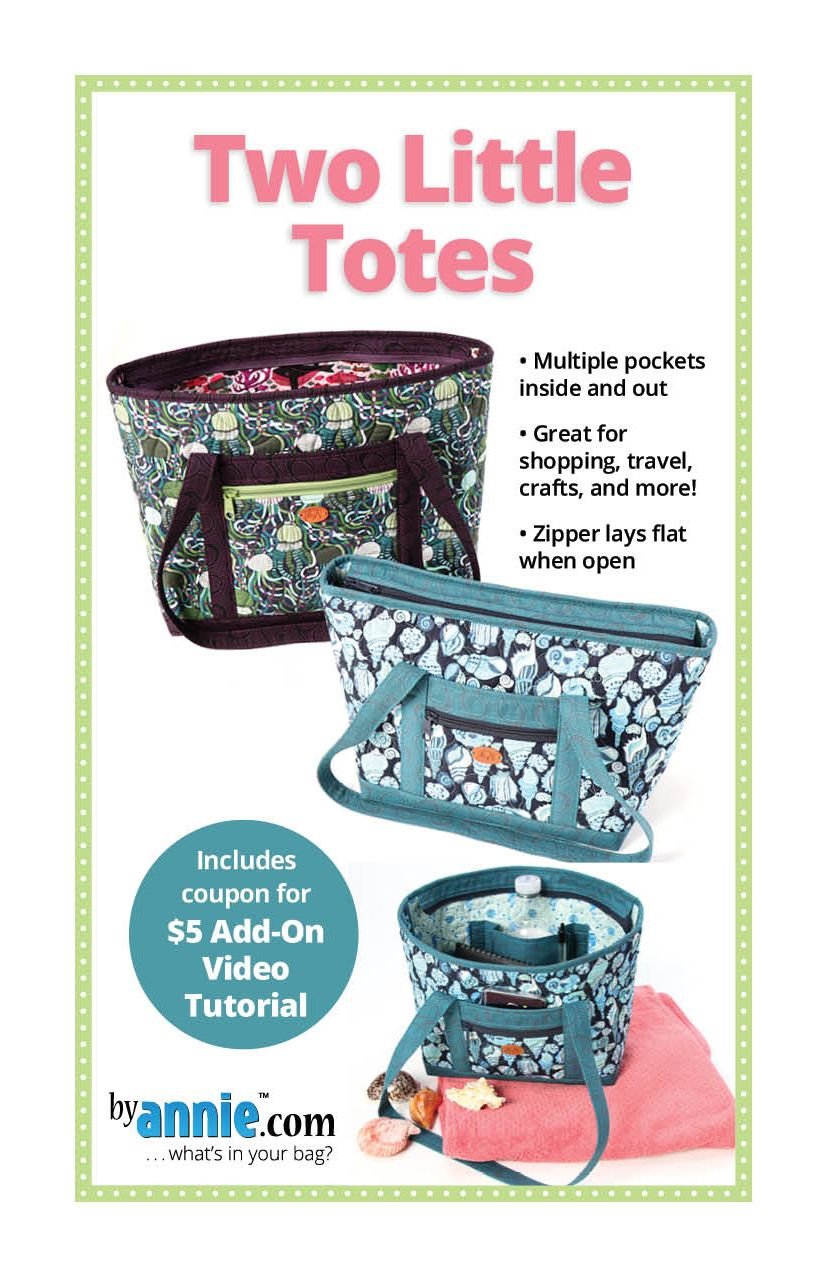 PRE-ORDER JUNE 2025 ByAnnie Two Little Totes Pattern PBA314