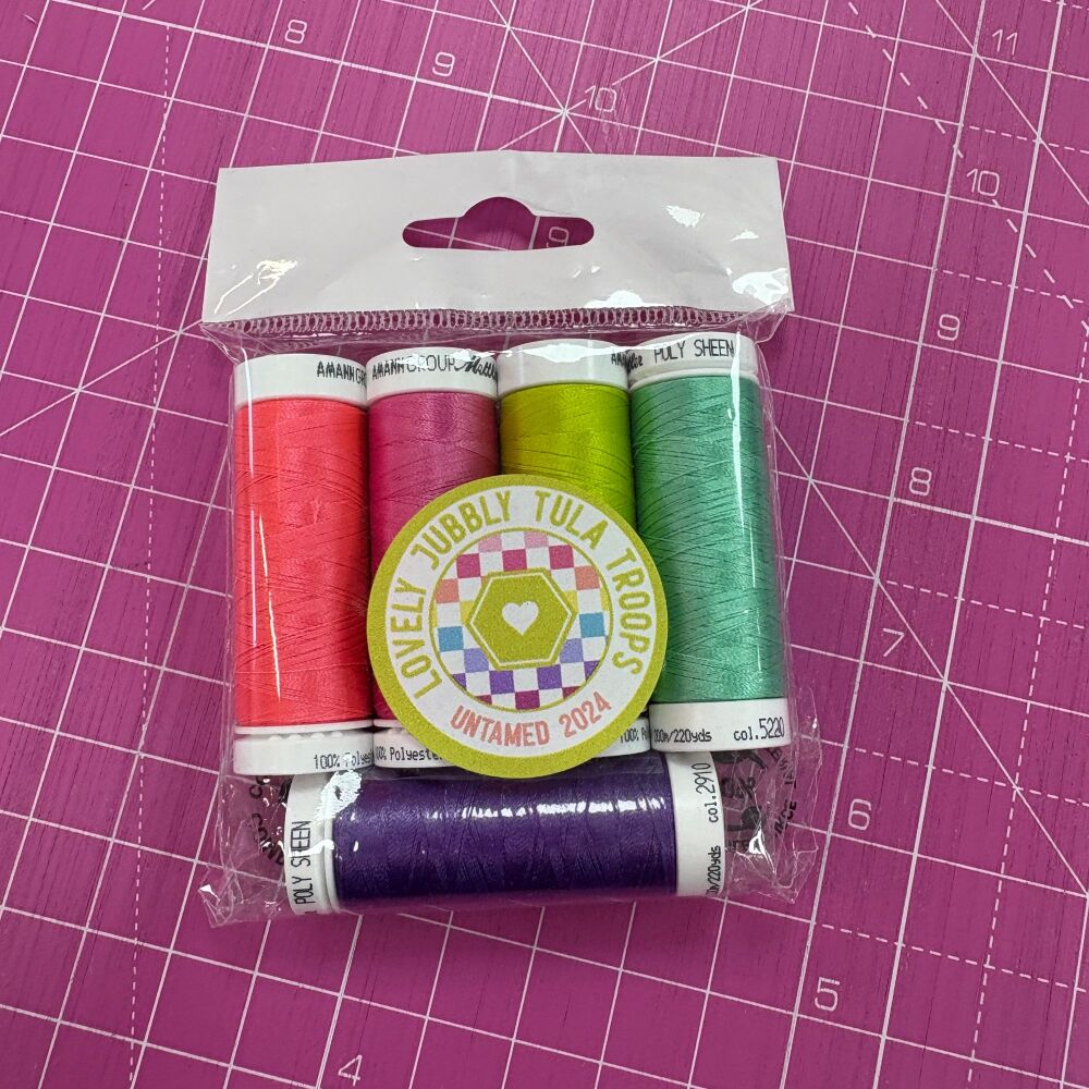 Mettler Poly Sheen Curated Thread Set for Tula Pink Untamed  - 5 x 200m Sewing Thread