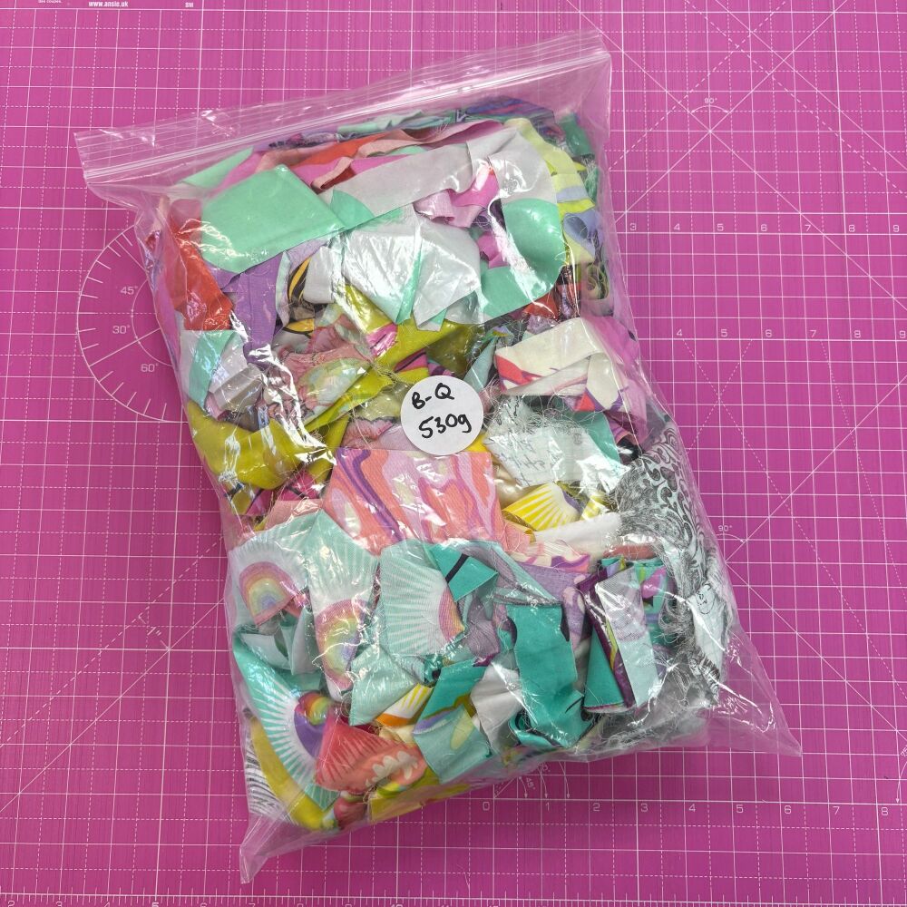 Tula Pink Backing Strip Scrap Bag Q 515g Stash Starter - Quilt Backing Scraps