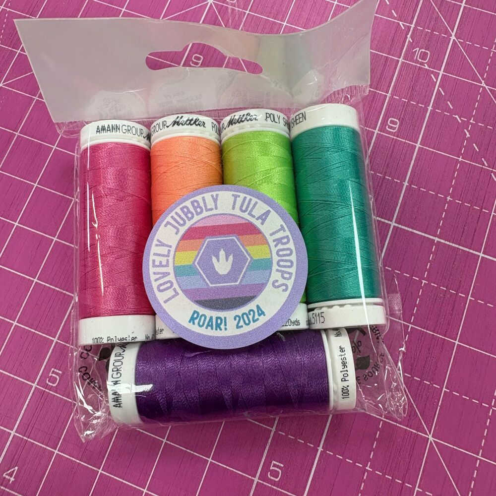 Mettler Poly Sheen Curated Thread Set for Tula Pink ROAR  - 5 x 200m Sewing Thread
