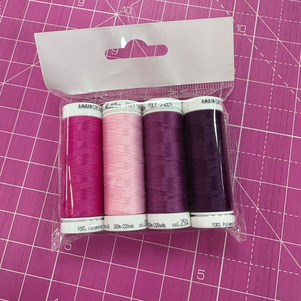 Mettler Poly Sheen Curated Thread Set for Tula Pink Nightshade Deja Vu  - 4 x 200m Sewing Thread