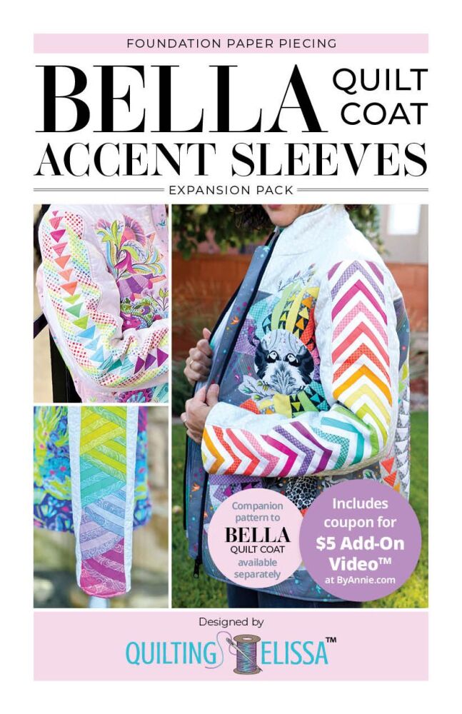 PRE-ORDER BA NOV 2025 ByAnnie and Quilting Elissa Bella Accent Sleeves - FPP Expansion Pack (for Bella Quilted Coat)