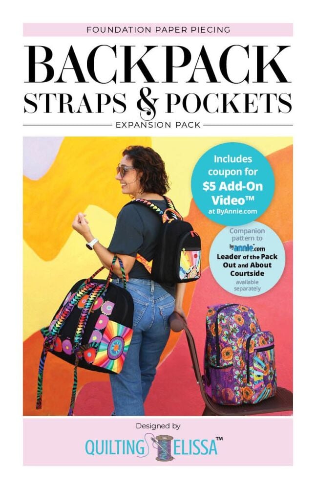 PRE-ORDER BA NOV 2025 ByAnnie and Quilting Elissa Backpack Straps and Pockets - FPP Expansion Pack (for ByAnnie patterns)