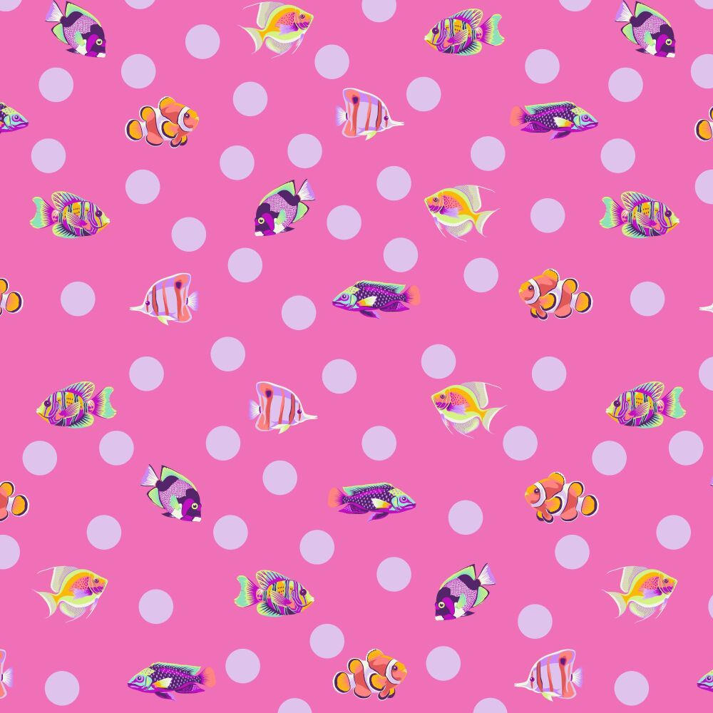 PRE-ORDER FR MAY 2026 Tula Pink Floral Reef School Crossing Delphine Cotton Fabric