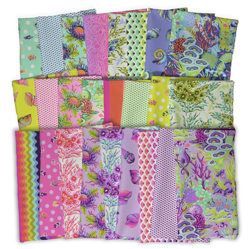 PRE-ORDER FR MAY 2026 Tula Pink Floral Reef 25 Full Collection Cotton Fabric Full Metre Bundle £350 - Cut By LJF