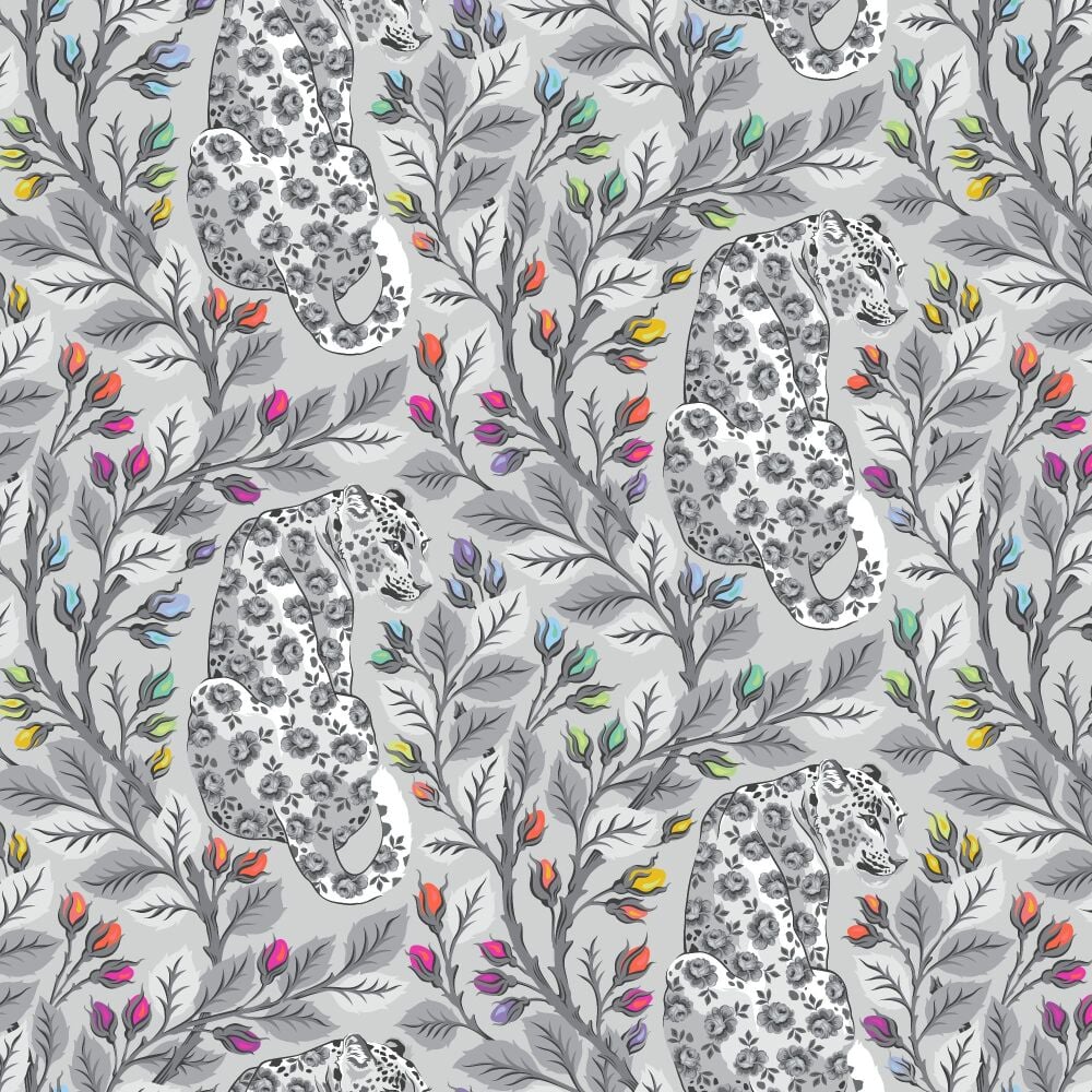 MINKY - ORDER SEPARATELY - PRE-ORDER GW DEC 2025 Tula Pink Graywork Beautymark Fog Digital Print Minky per half metre