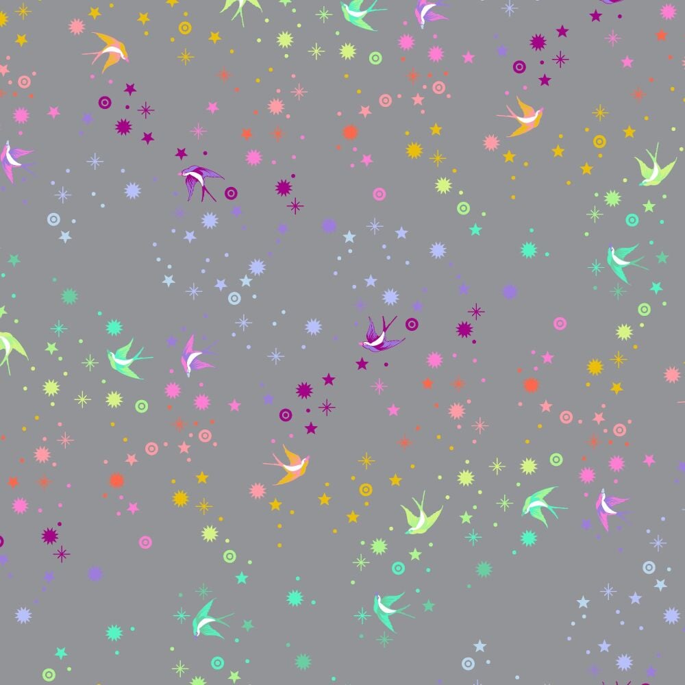 Tula Pink Graywork True Colors Fairy Dust Shadow Cotton Fabric