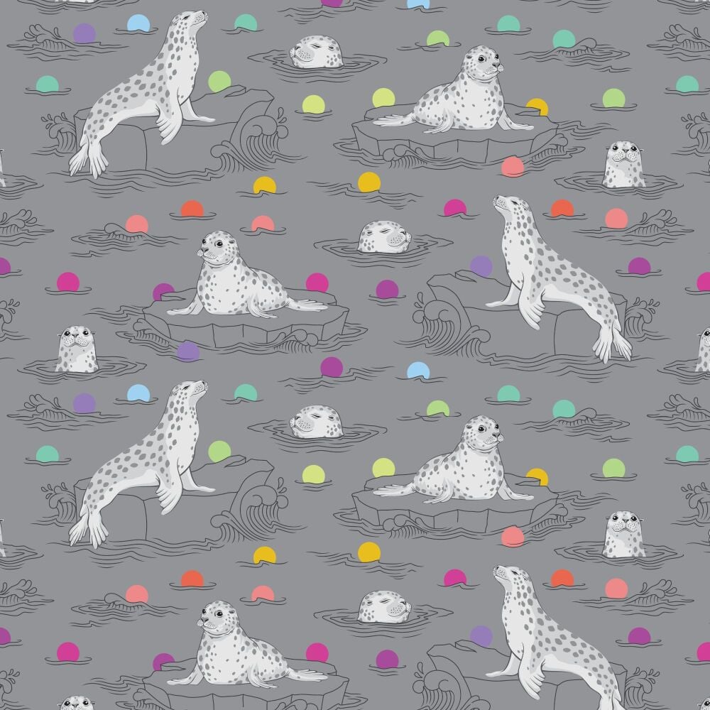 Tula Pink Graywork Seal the Deal Shadow Cotton Fabric