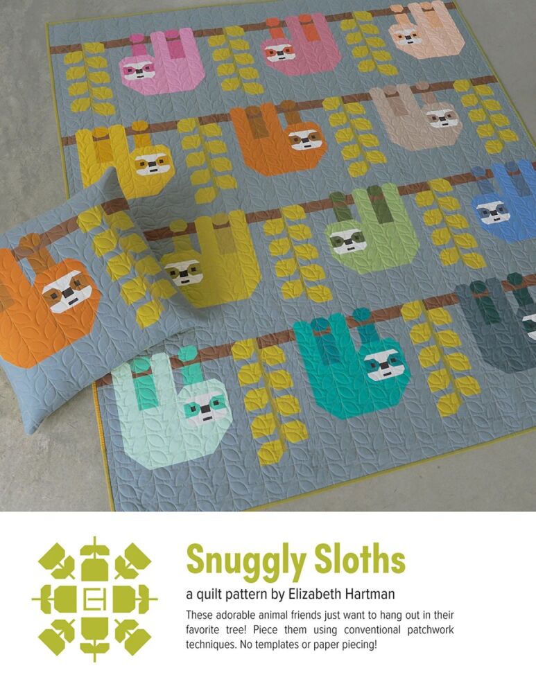Elizabeth Hartman Snuggly Sloths Quilt Pattern