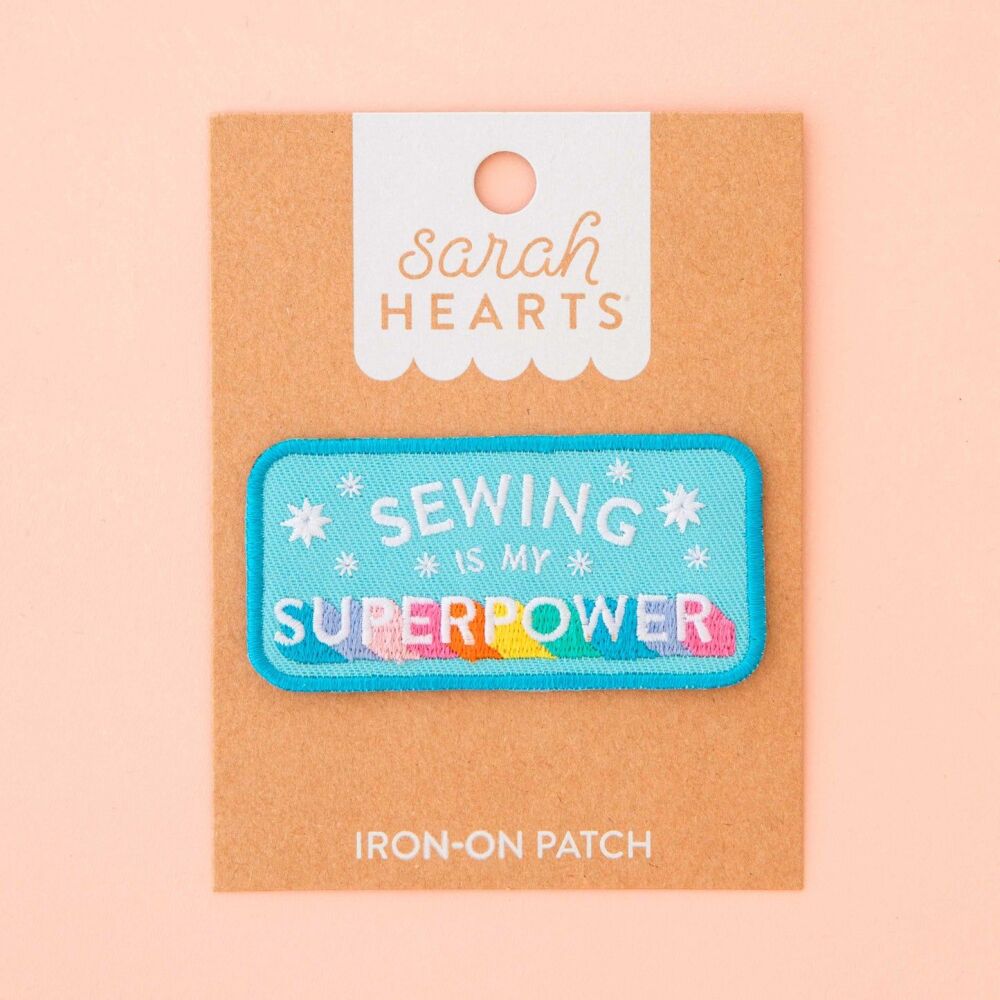 Sarah Hearts Sewing Is My Superpower Iron-On Patch