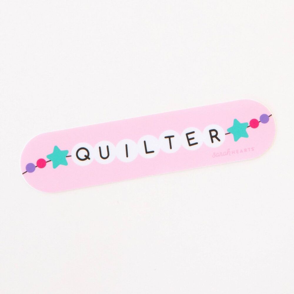 Sarah Hearts Quilter Friendship Bracelet Sticker