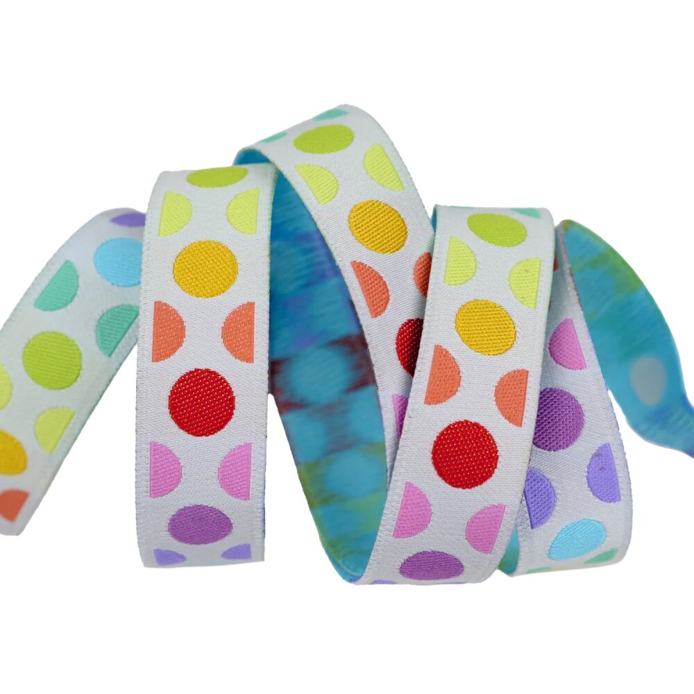 Tula Pink Graywork Disco Dot Whisper 5/8" Renaissance Ribbons per yard