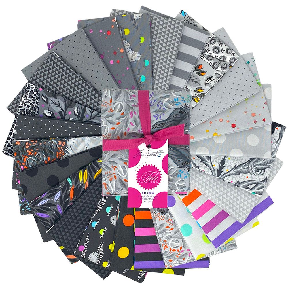 Tula Pink Graywork True Colors 2025 24 Fat Quarter Bundle - FREESPIRIT BRANDED
