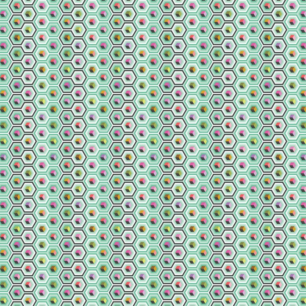 PRE-ORDER PCDV AUGUST 2026 Tula Pink Prince Charming Deja Vu Hex Box Sweetmint Cotton Fabric