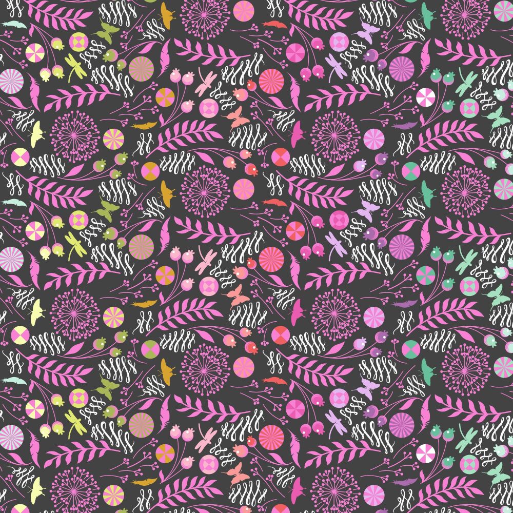 PRE-ORDER PCDV AUGUST 2026 Tula Pink Prince Charming Deja Vu Dandelion Licorice Cotton Fabric