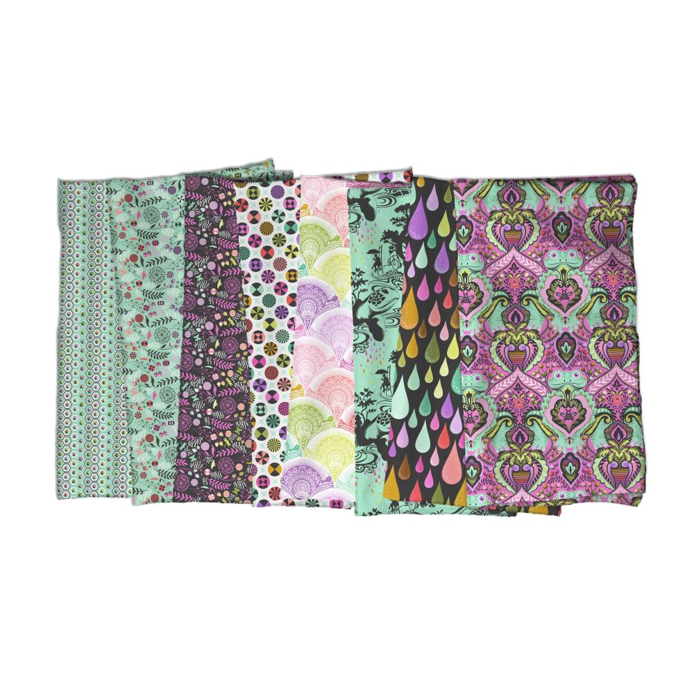 PRE-ORDER PCDV AUGUST 2026 Tula Pink Prince Charming Deja Vu 8 Full Collection Cotton Fabric 2 Metre Bundle &pound;236 - Cut By LJF