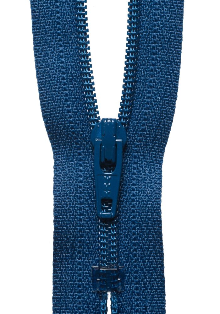 YKK Nylon Light-Weight Closed End Zip 25cm 10" Pouch Zipper Zip - Denim 040