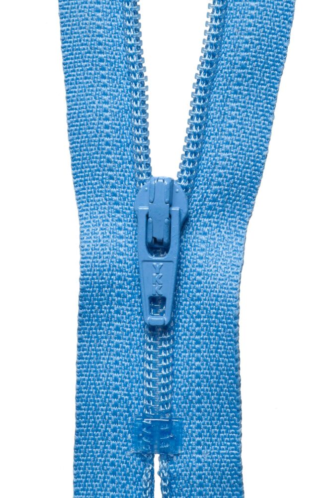 YKK Nylon Light-Weight Closed End Zip 25cm 10" Pouch Zipper Zip - Capri Blue 144