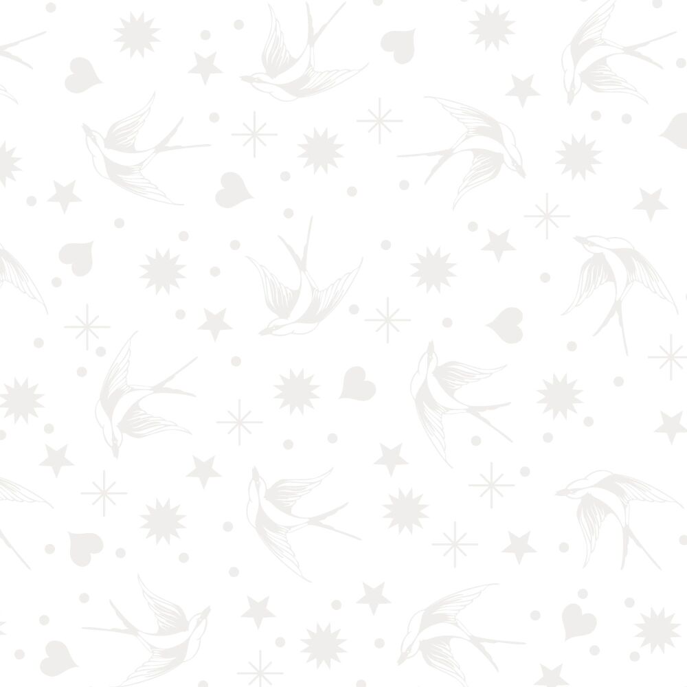 BOLT END 2.6m Tula Pink Fairy Flakes XL Snowfall Quilt Backing Quilt Backing 108" Extra Wide Cotton Fabric