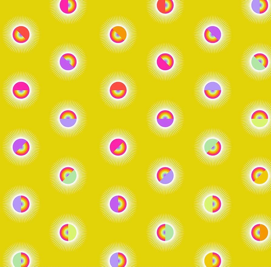 BOLT END 3m Tula Pink Daydreamer Saturdaze Pineapple Quilt Backing 108" Extra Wide Cotton Fabric