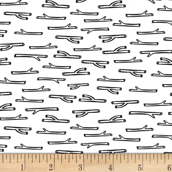 DESTASH 2.51m Twigs and Sticks Dear Stella Cotton Fabric