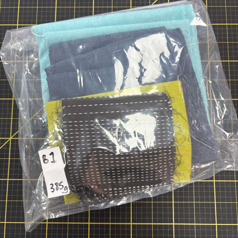 DESTASH Wovens Solids Scrap Bag B1 385g Stash Starter Bundle