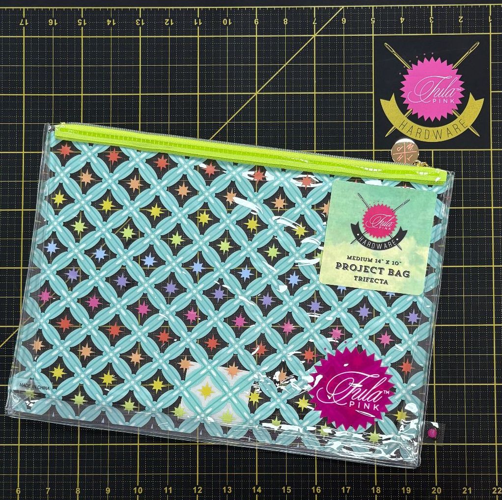 LAST CHANCE Tula Pink Vinyl Project Pouch - Stargazer Medium Zipper Bag