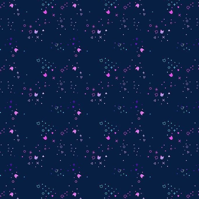 FLAWED DESTASH 45cm Dear Stella Pammie Jane Kitty Litter Space Cotton Fabric