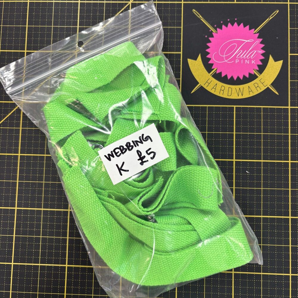Neon Cotton Webbing Scrap Pack K