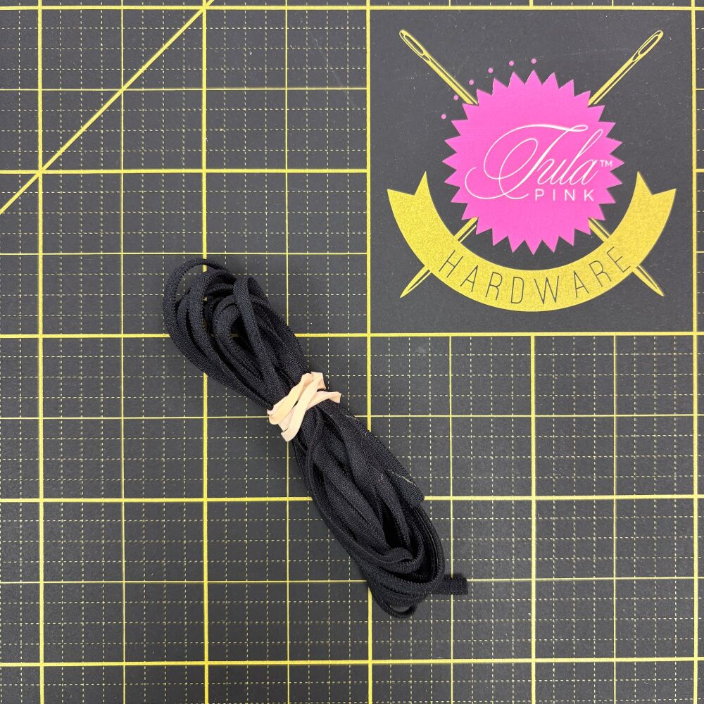 3 metre piece - Narrow Banded Elastic 4mm Nylon Black