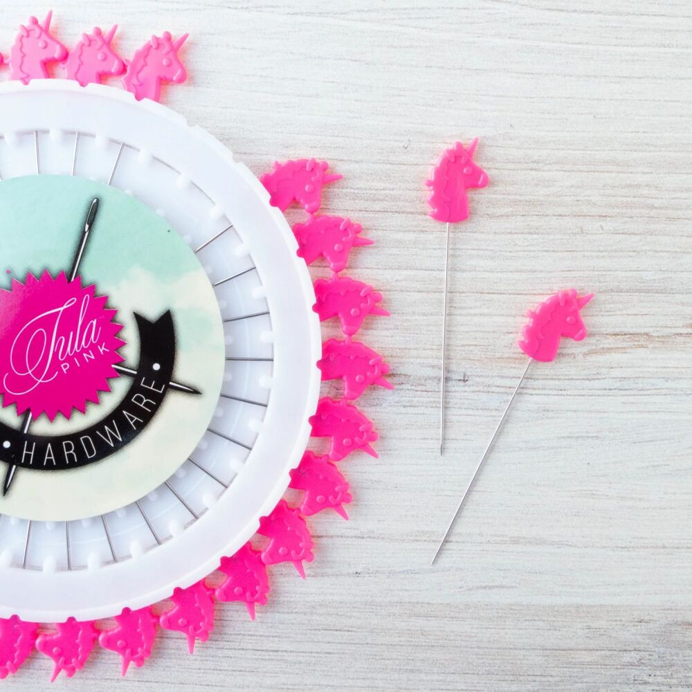 Tula Pink Hardware Unicorn Sewing Pins - 30 Pack