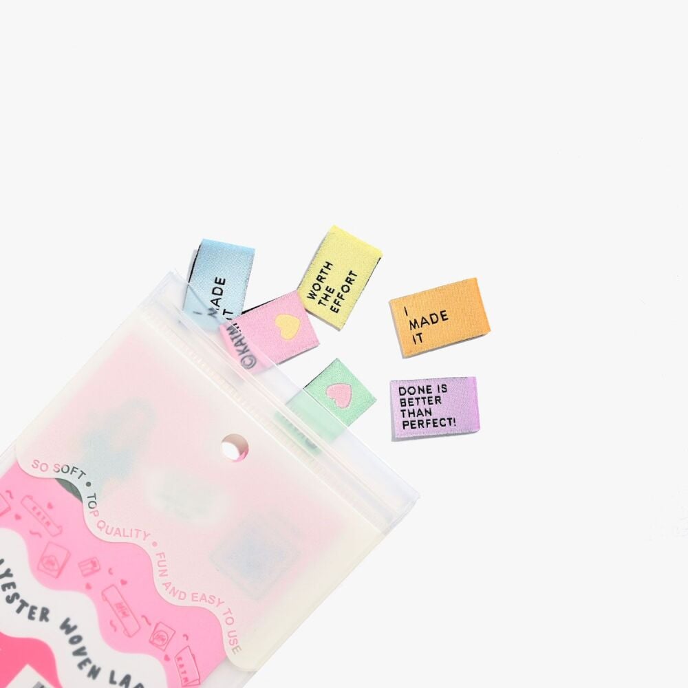 Kylie and the Machine Mighty Minis Woven Labels 6 Pack - New Packaging