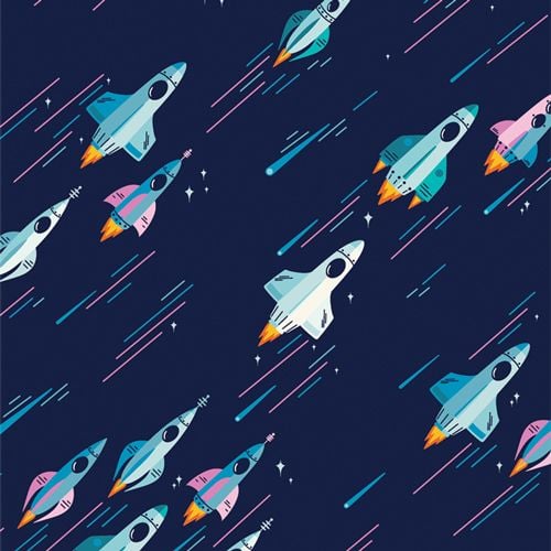 Art Gallery Fabrics Rocket Science Rocket Ride RKS-95408 Cotton Fabric