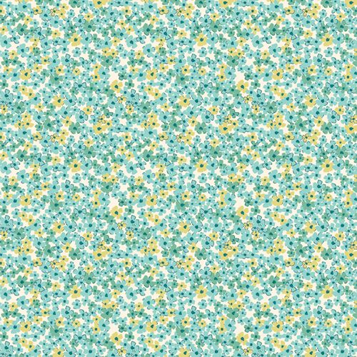 Art Gallery Fabrics Bloomcore Retro Prairie Lagoon Ditsy Tiny Floral BLC31105 Cotton Fabric