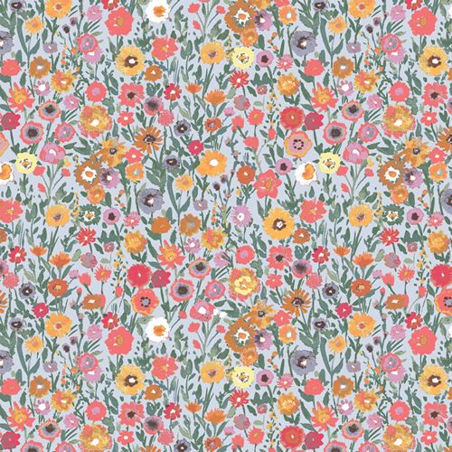 Art Gallery Fabrics Plentiful Blooming Prairie Marigold Ditsy Floral PLE96105 Cotton Fabric