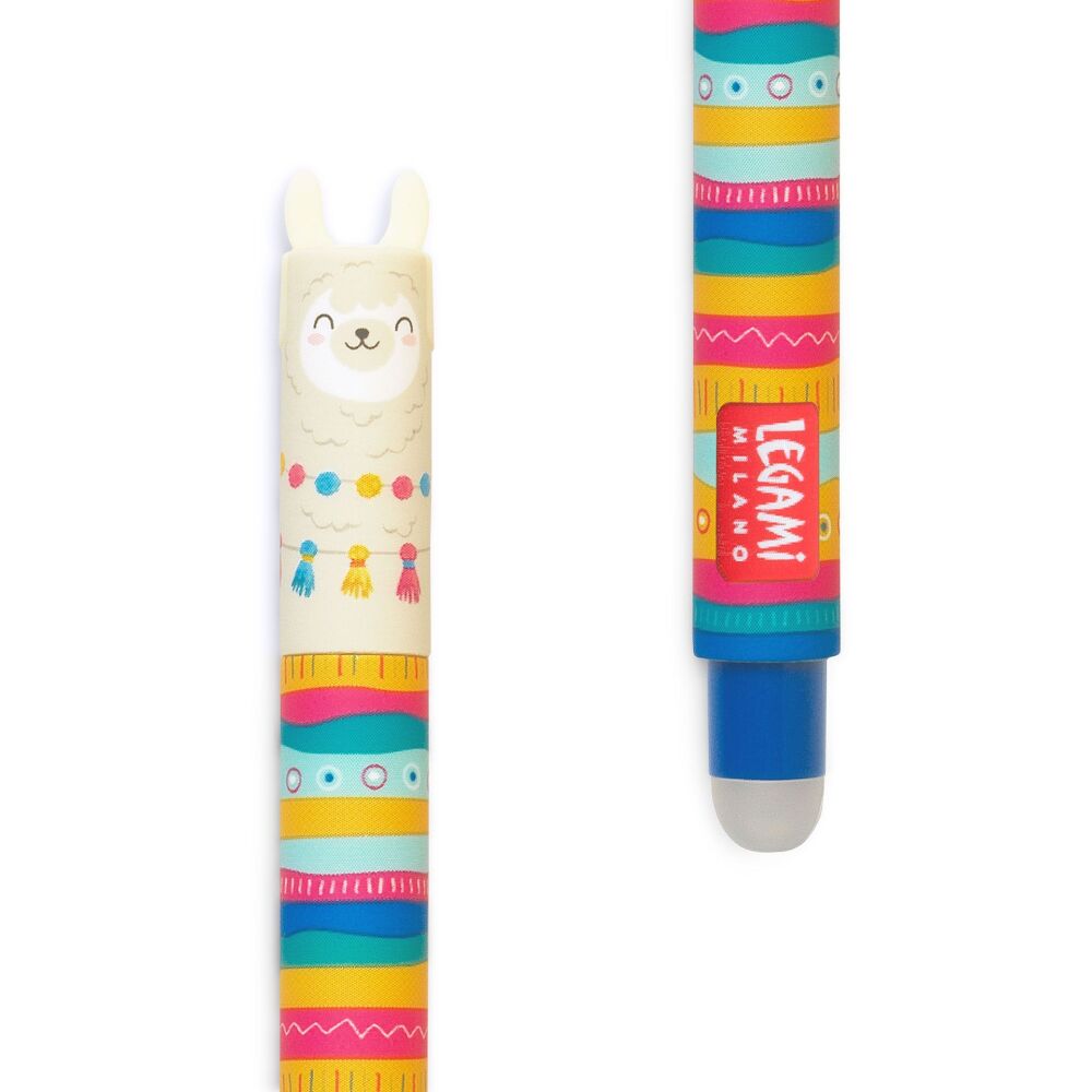 Legami Erasable Pen - Llama - Blue Ink