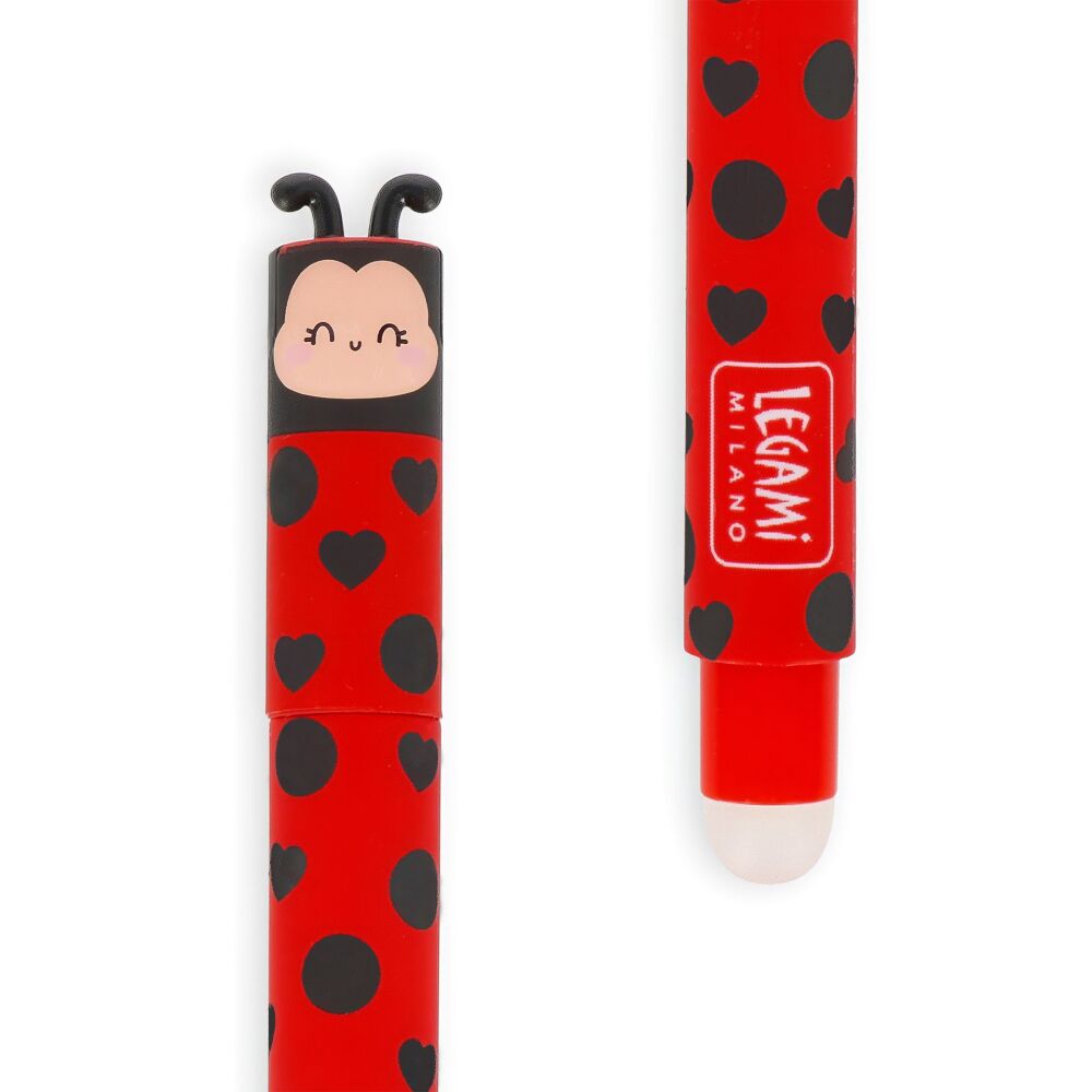 Legami Erasable Pen - Ladybug - Red Ink