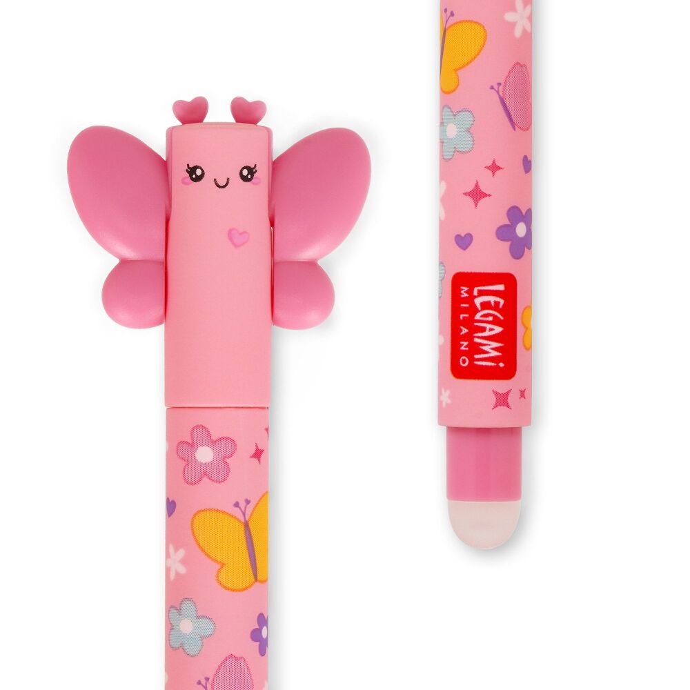 Legami Erasable Pen - Butterfly - Pink Ink