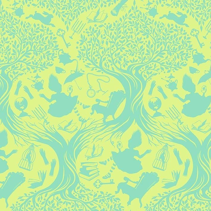 PER METRE - Tula Pink Curiouser and Curiouser Down The Rabbit Hole Bewilder Cotton Fabric