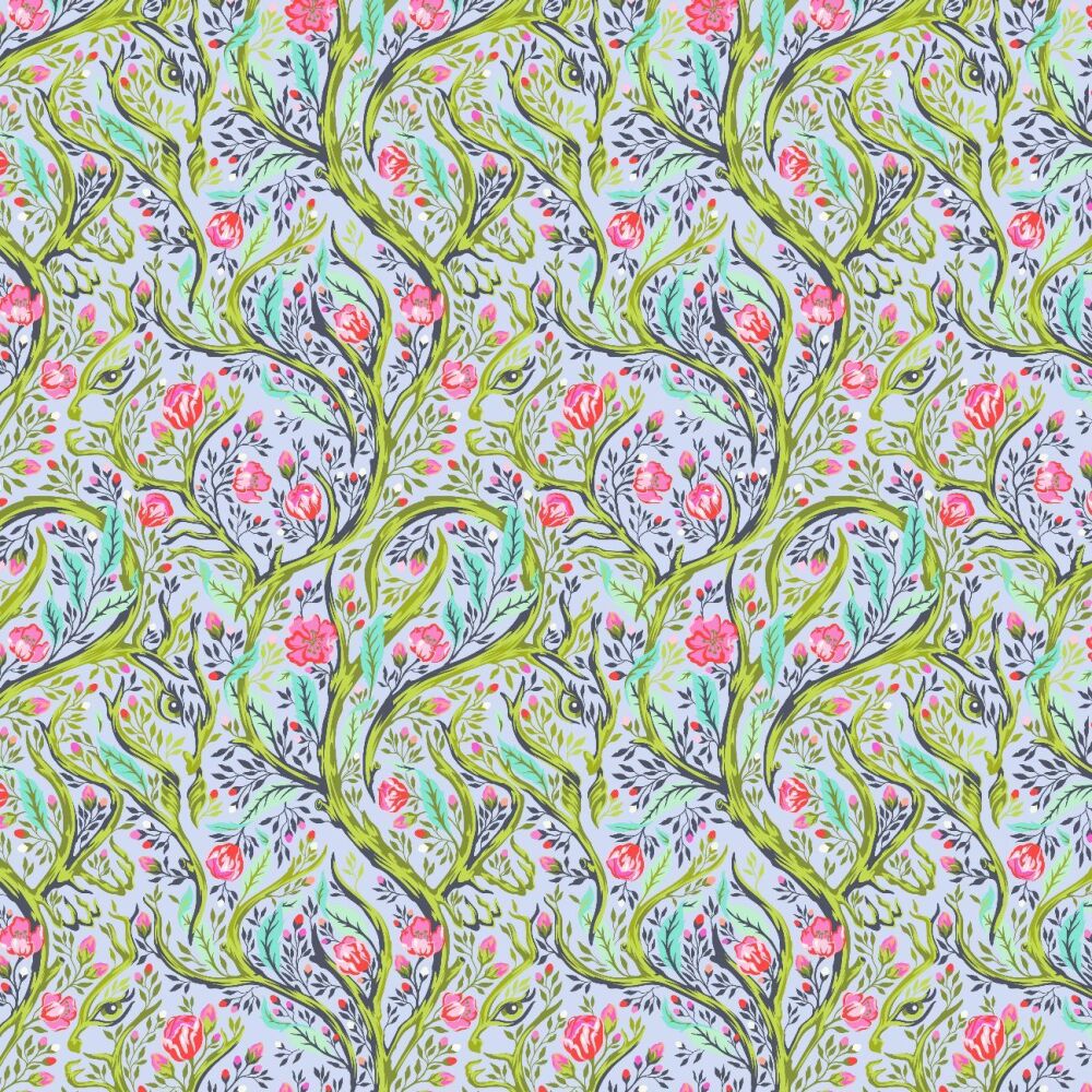 PER METRE - Tula Pink Full Moon Forest II Branch Manager Starlight Cotton Fabric