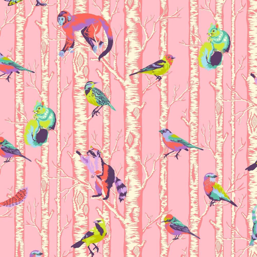 PER METRE - Tula Pink Full Moon Forest II Family Tree Honey Cotton Fabric