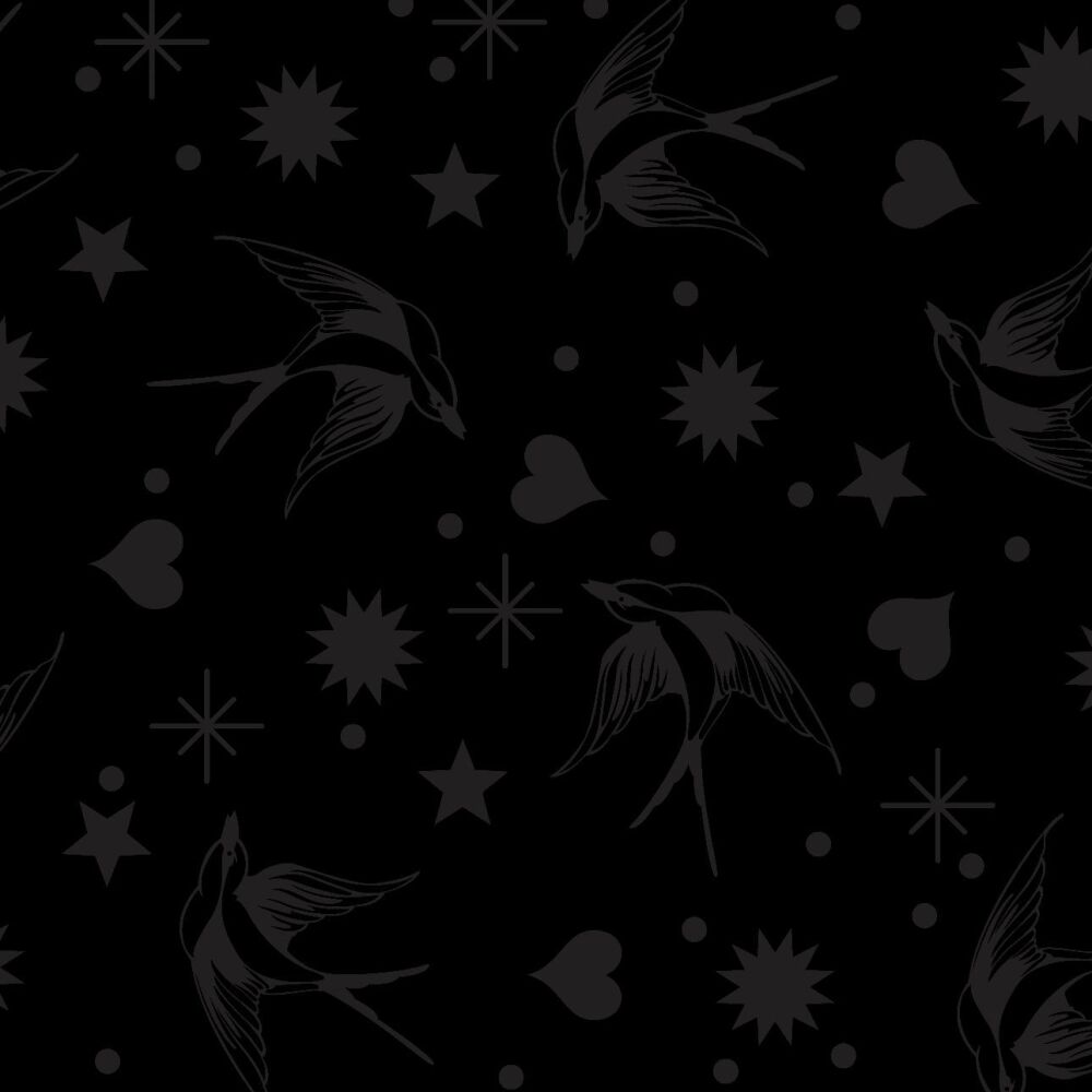 FULL BOLT 13.7m Tula Pink LINEWORK Fairy Flakes Ink Monochrome Cotton Fabric - SHIPPING RESTRICTIONS