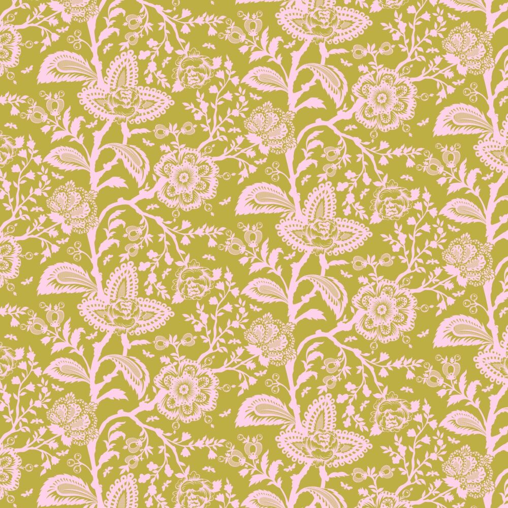 PER METRE - Tula Pink Parisville Deja Vu French Lace Hazelnut Cotton Fabric