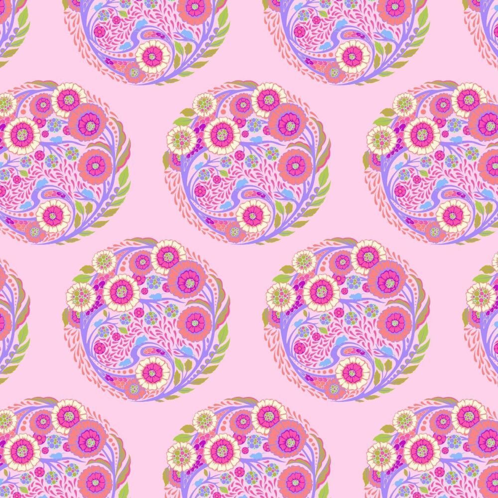 PER METRE - Tula Pink Parisville Deja Vu Topiary Strawberry Cotton Fabric